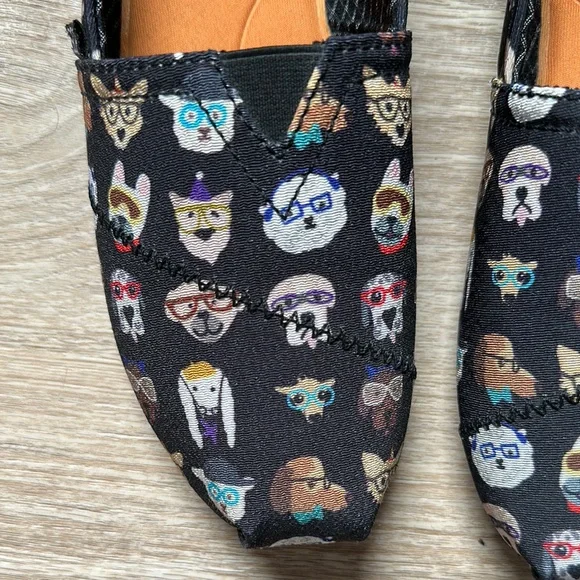 BOBS from Skechers Black Dog Print Slip-On Shoes - Size 6.5 - Picture 3 of 10